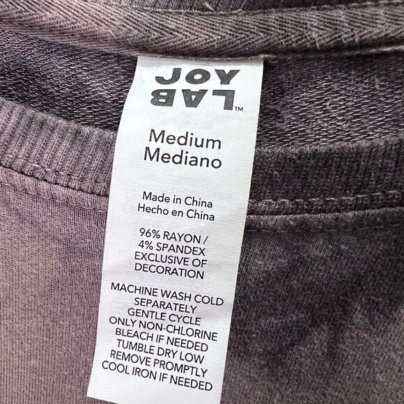 Joy Lab Pullover Iron Overdye Ultra Soft Sweatshirt Size Medium - Picture 5 of 14